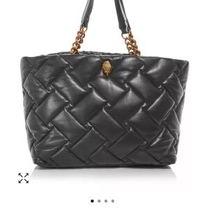 Kurt Geiger London Kensington Soft Quilted Leather Shopper/ Travel tote black
